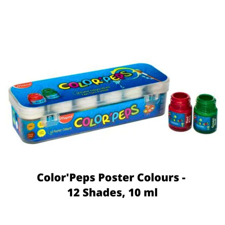Maped Color'Peps Poster Colours - 12 Shades, 10 ml (827012)