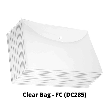 WorldOne Clear Document Button Bag - FC (DC285)