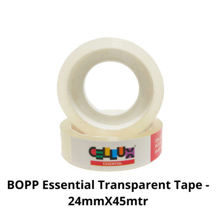 Cellux BOPP Essential Transparent Tape - 24mmX45mtr