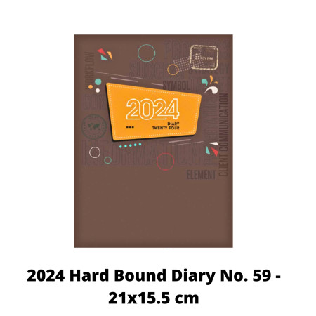 2024 Hard Bound Diary No. 59 (21x15.5 cm)