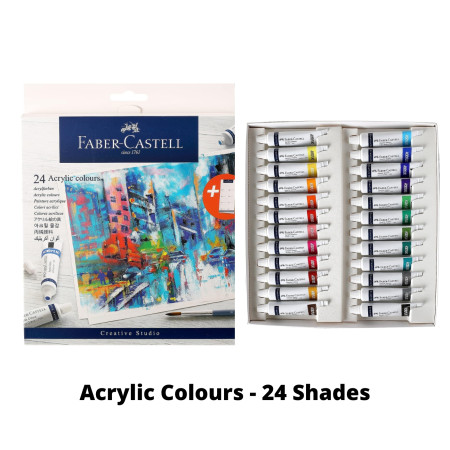 Faber Castell Acrylic Colours - 24 Shades