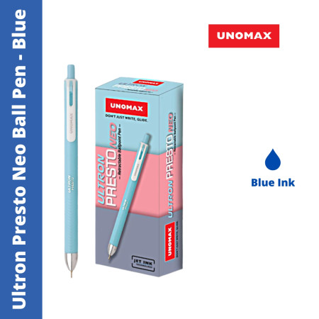 Unomax Ultron Presto Neo Ball Pen - Blue, 10 Pcs. Pack