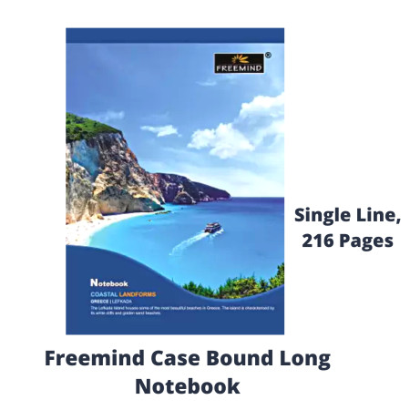 Freemind Case Bound Register - Single Line, 216 Pages, 33x21 cm (700423) - New