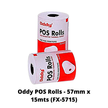 Oddy POS Rolls - 57mm x 15mts (FX-5715)