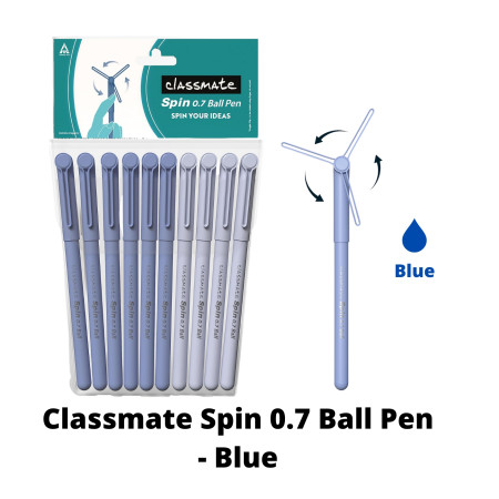 Classmate Spin 0.7 Ball Pen - Blue (4030503)