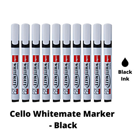 Cello Whitemate Whiteboard Marker - Black