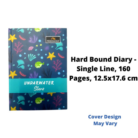 Freemind Hard Bound Diary - Single Line, 160 Pages, 12.5x17.6 cm (700875)