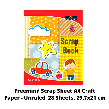 Freemind Scrap Sheet A4 Craft Paper - Unruled, 28 Sheets, 29.7x21 cm (705819)