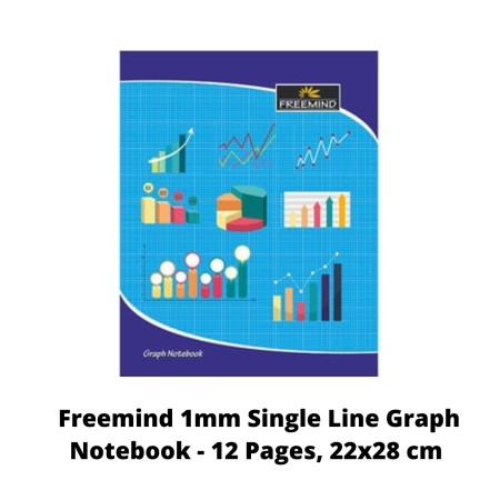 Freemind 1mm Single Line Graph Notebook - 12 Pages, 22x28 cm (702204)