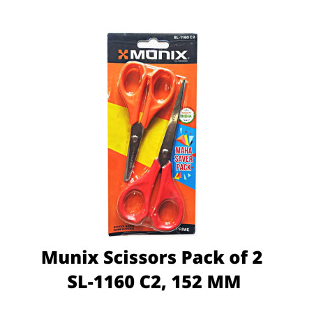 Munix Scissors Pack of 2 SL-1160 C2, 152 MM