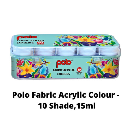 Polo Fabric Acrylic Colour - 10 Shade,15ml
