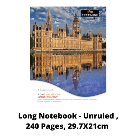 Freemind Long Notebook - Unruled , 240 Pages, 29.7X21cm (700351)