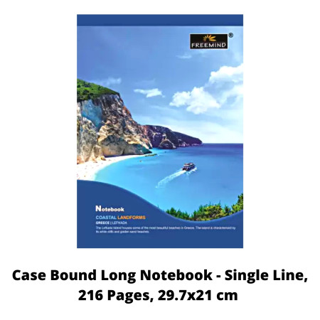 Freemind Case Bound Long Notebook - Single Line, 216 Pages, 29.7x21 cm (700332)
