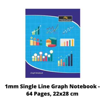 Freemind 1mm Single Line Graph Notebook - 64 Pages, 22x28 cm (702210)