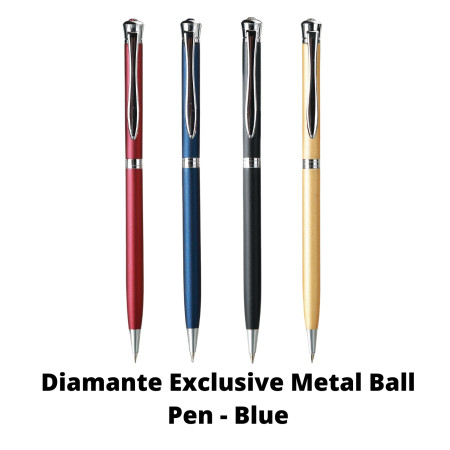 Proto Diamante Exclusive Metal Ball Pen - Blue