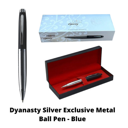 Proto Dyanasty Silver Exclusive Metal Ball Pen - Blue
