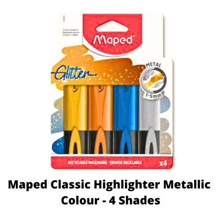 Maped Classic Highlighter Metallic Colour - 4 Shades (742000)