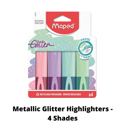 Metallic Glitter Highlighters - 4 Shades (742046)