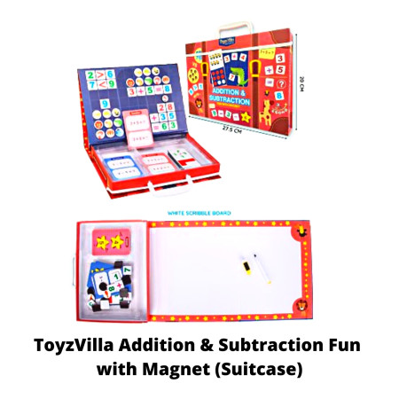 ToyzVilla Addition & Subtraction Fun with Magnet (Suitcase)