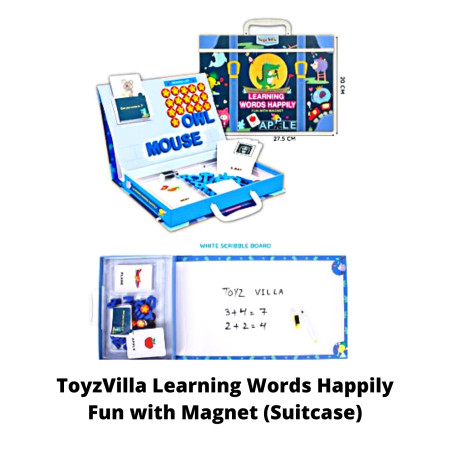 ToyzVilla Learning Words Happily Fun with Magnet (Suitcase)