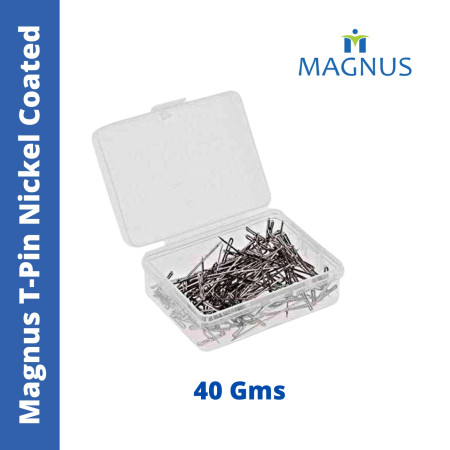 Magnus T-Pins Nickel Coated - 40 gms (1404)