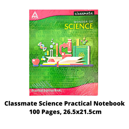 Classmate Science Practical Notebook - 100 Pages, 26.5x21.5cm (02000949) - New