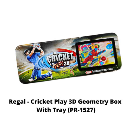 Regal - Cricket Play 3D Geometry Box With Tray - Empty (PR-1527)