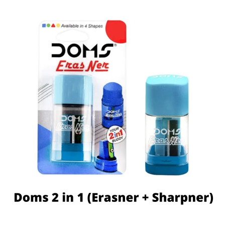 Doms Erasner 2 in 1 (Eraser + Sharpner)