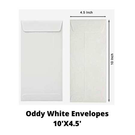 Oddy White Envelopes 10'X4.5'
