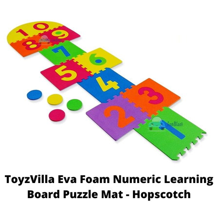 ToyzVilla Eva Foam Numeric Learning Board Puzzle Mat - Hopscotch