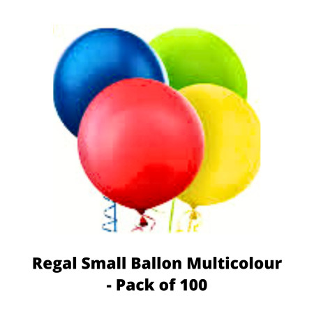 Regal Small Ballon Multicolour - Pack of 100