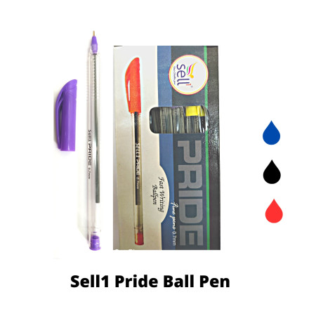 Sell1 Pride Clear Body Ball Pen