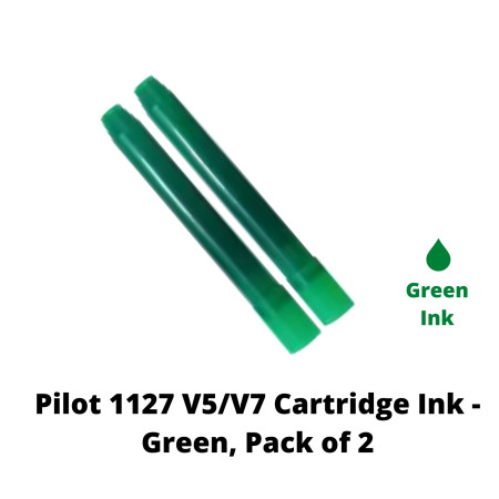 Pilot 1127 V5/V7 Cartridge Ink - Green, Pack of 2