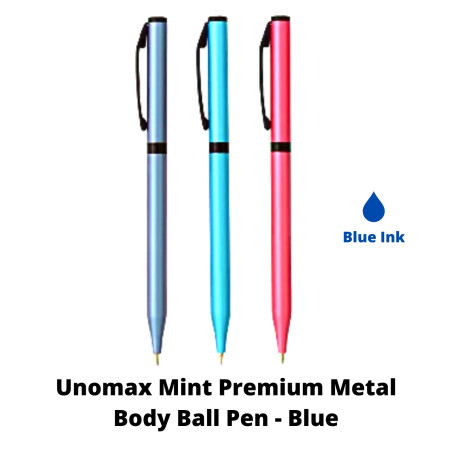Unomax Mint Premium Metal Body Ball Pen - Blue