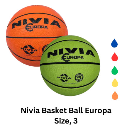 Nivia BasketBall Europa Size, 3 - Mix Color
