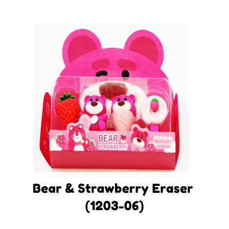Bear & Strawberry Eraser (1203-06)