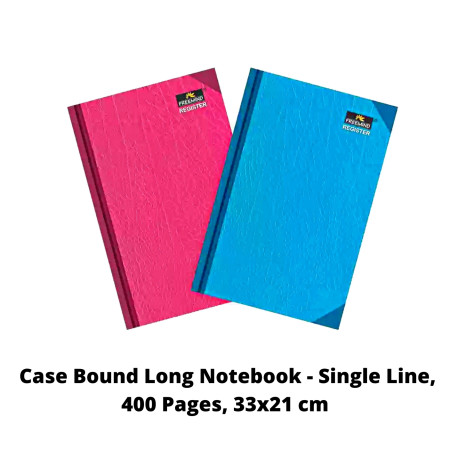 Freemind Case Bound Long Notebook - Single Line, 400 Pages, 33x21 cm
