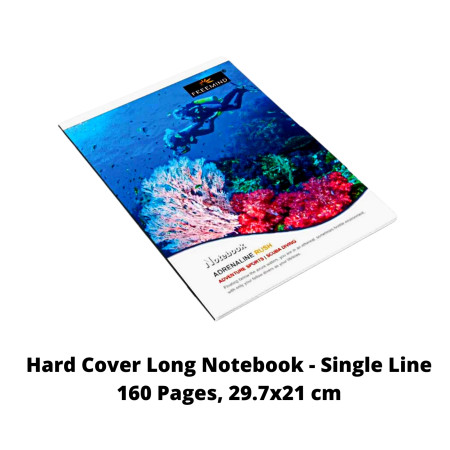 Freemind Hard Cover Long Notebook - Single Line 160 Pages, 29.7x21 cm