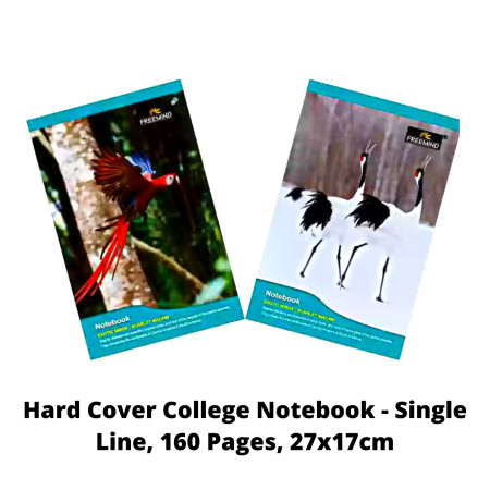 Freemind Hard Cover College Notebook - Single Line, 160 Pages, 27x17cm
