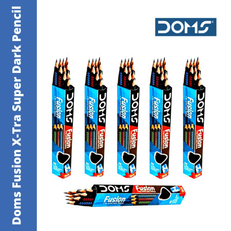 Doms Fusion X-tra Super Dark Pencil - Pack of 10 Pencil