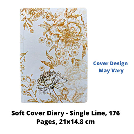 Paperkraft Soft Cover Diary - Single Line, 176 Pages, 21x14.8 cm