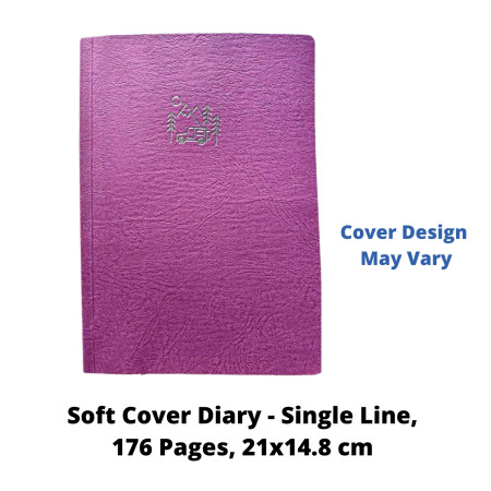 Paperkraft Soft Cover Diary - Single Line, 176 Pages, 21x14.8 cm