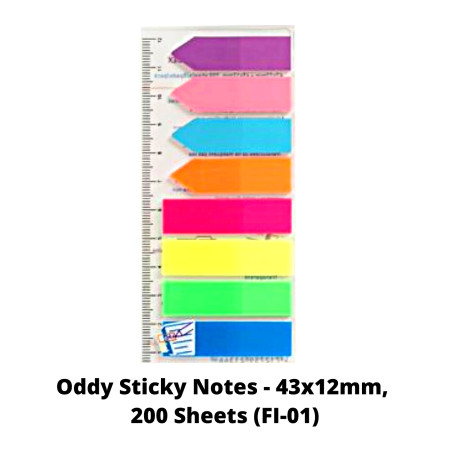Oddy Sticky Notes - 43x12mm, 200 Sheets (FI-01)