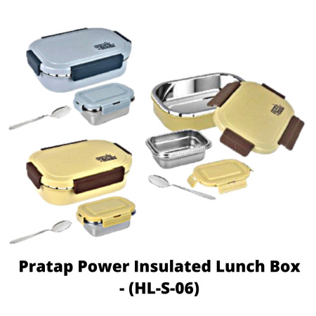 Pratap Power Insulated Stainless Steel Lunch Box - (HL-S-06)