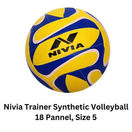 Nivia Trainer Synthetic Volleyball 18 Pannel, Size 5 (VB-472)