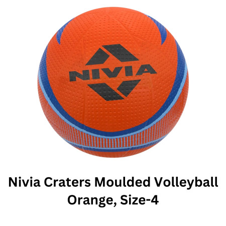 Nivia Craters Moulded Volleyball Orange, Size-4 (VB-488OR)