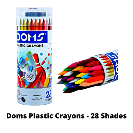 Doms Plastic Crayons - 28 Shades