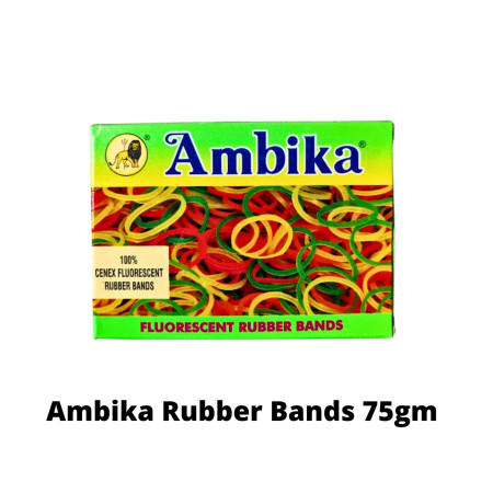 Ambika Rubber Bands (Box Packing) - 75gm