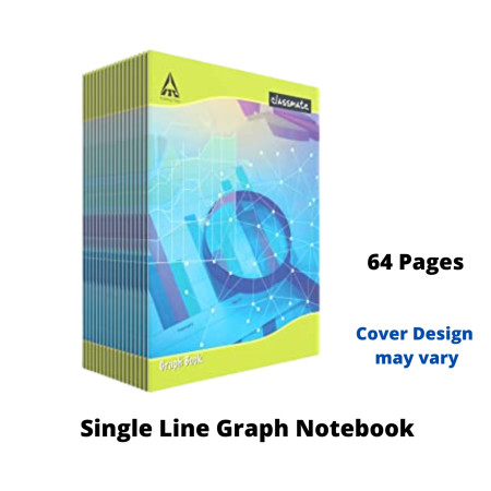 Classmate Single Line Graph Notebook - 64 Pages 28x22cm