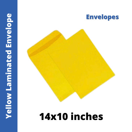 Yellow Laminated FS/Legal Envelope - 14x10 inches